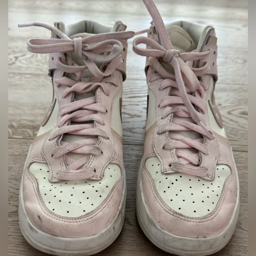 Nike Dunk High Rebel sneakers in sail/pink oxford size 9